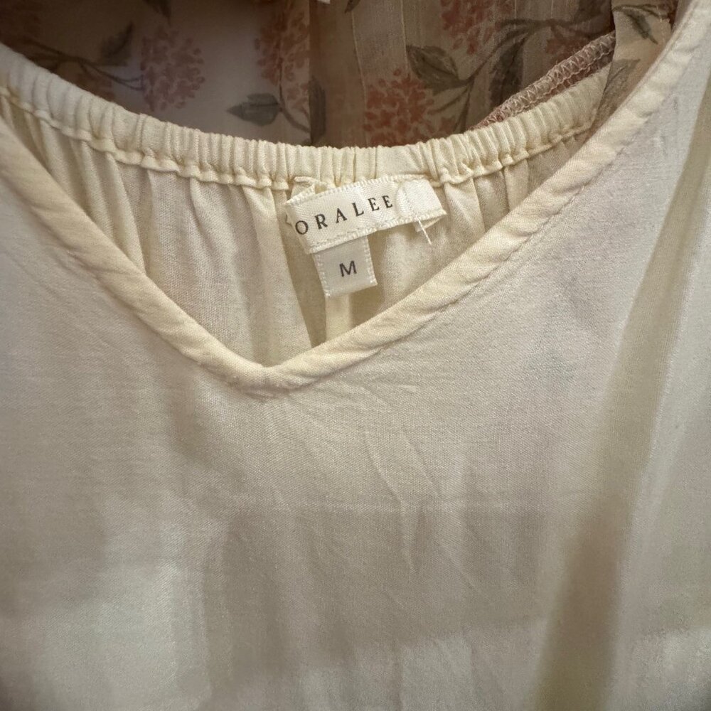 Noralee | Pink & Cream French Hydrangea Millie Womens Dress | Size M - Picture 5 of 9